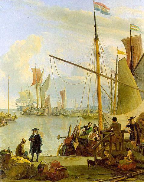 Ludolf Backhuysen The Y at Amsterdam, seen from the Mosselsteiger (mussel pier). china oil painting image